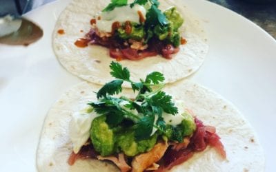 Pulled Salmon & Avocado Tacos