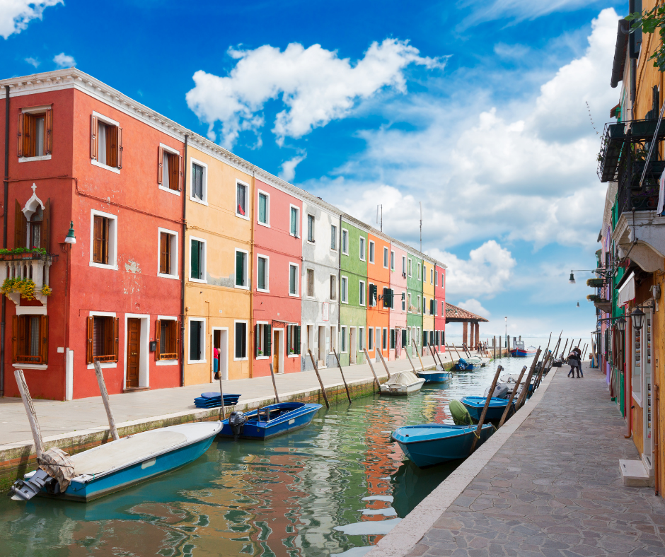 Colorful houses in Burano Island